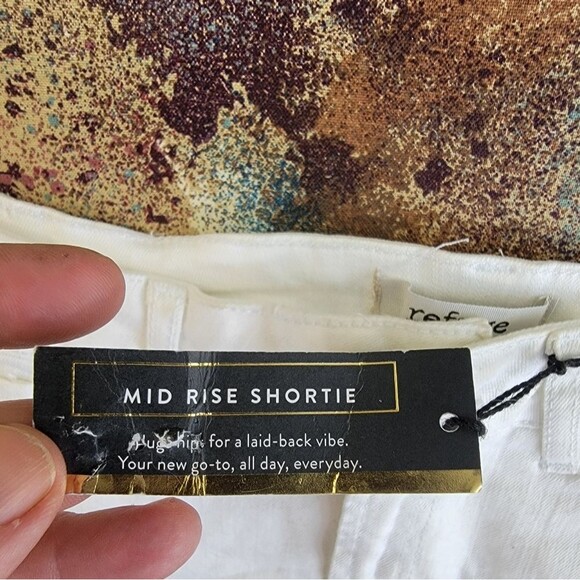 Women's Size 4 Refuge Short Shorts Stretch Denim Mid Rise Opticwhite NEW - Picture 6 of 11